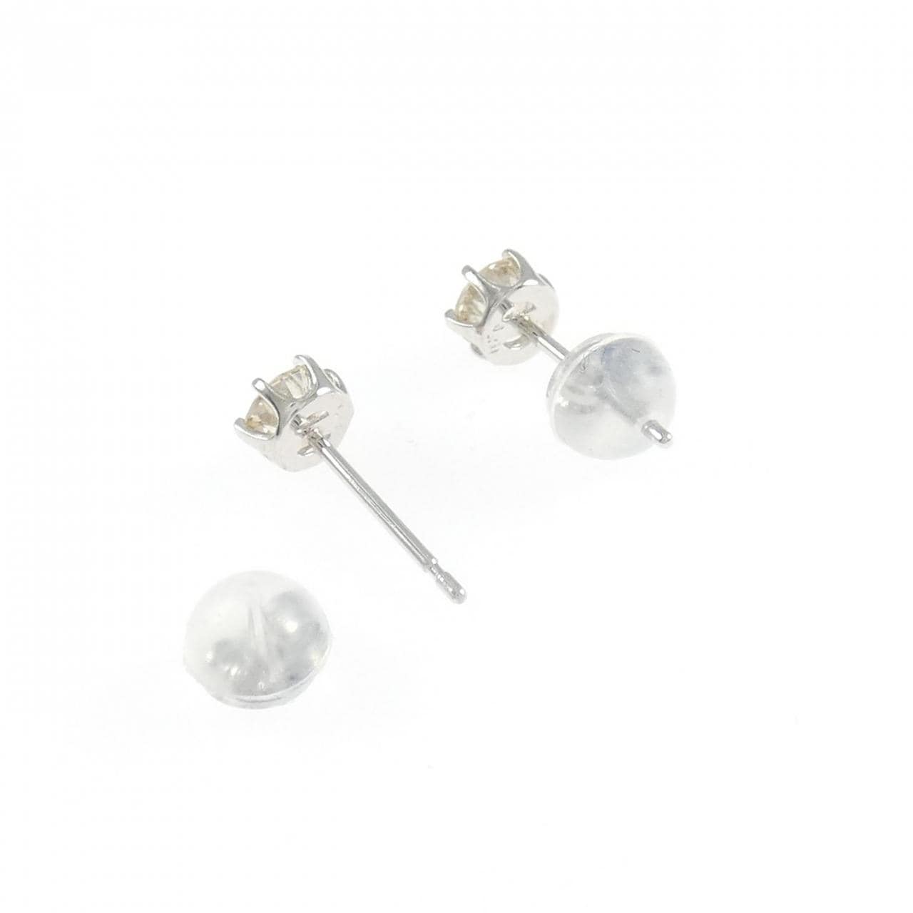 PT900 ソリティア ダイヤモンド ピアス 0.50CT