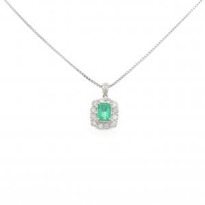PT900/PT850 エメラルド ネックレス 0.67CT