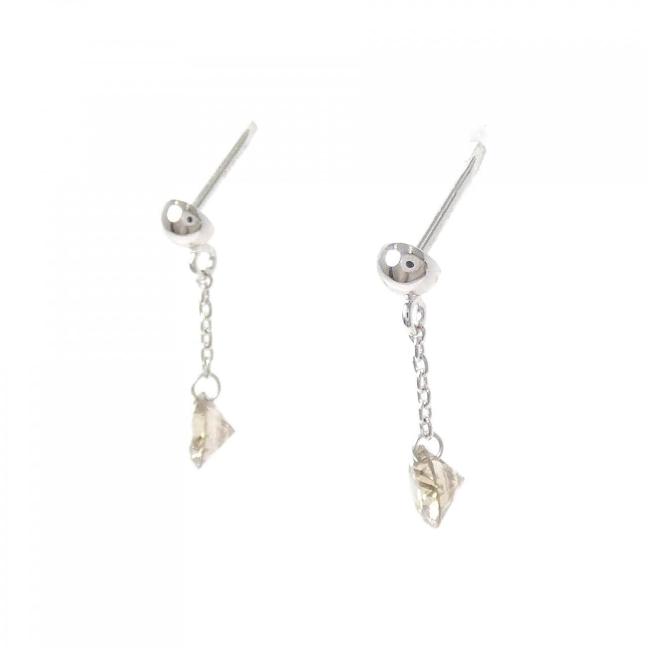 K18WG ダイヤモンド ピアス 0.50CT