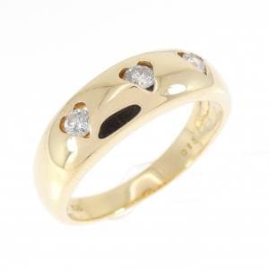K18YG ハート ダイヤモンド リング 0.15CT