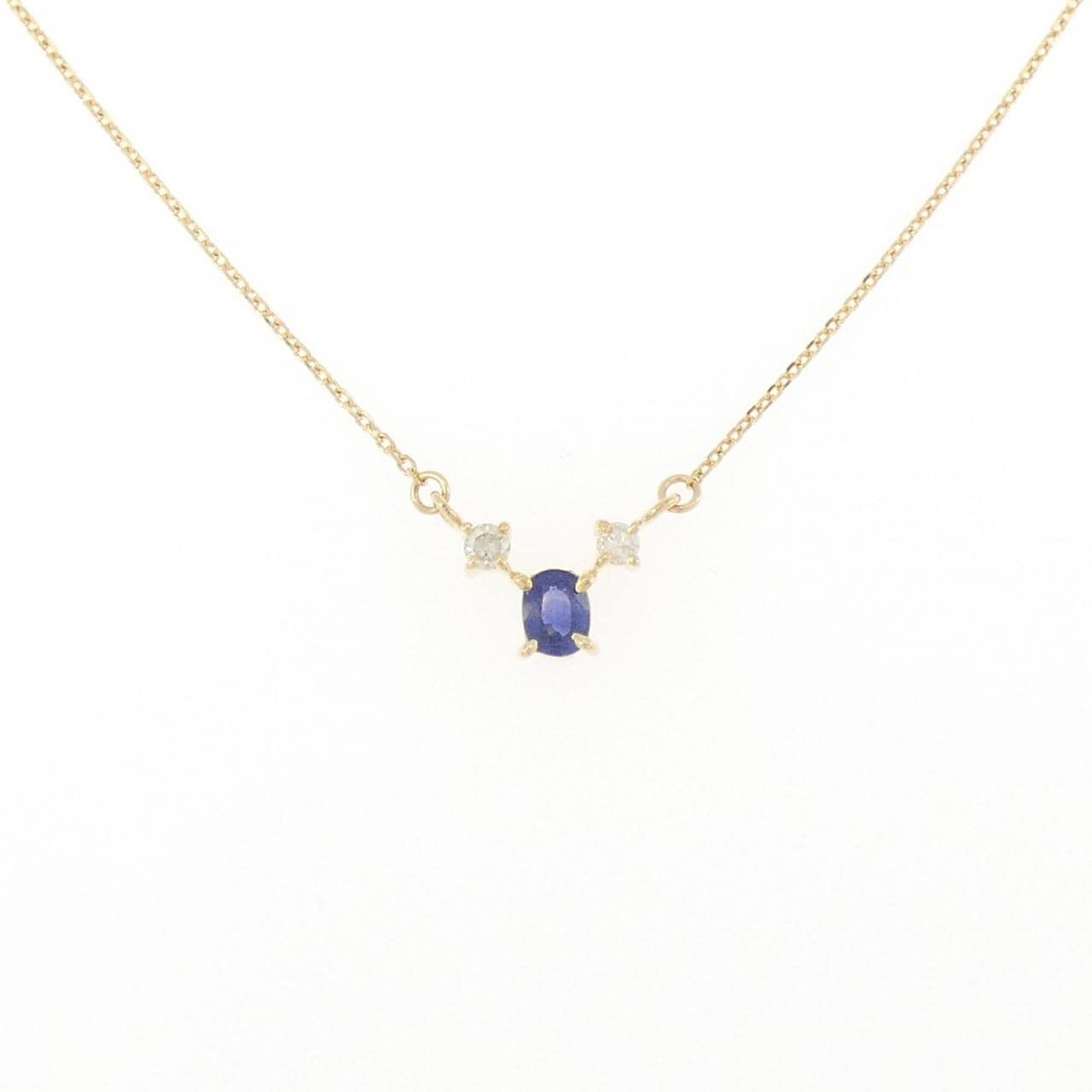 750YG サファイヤ ネックレス 0.35CT