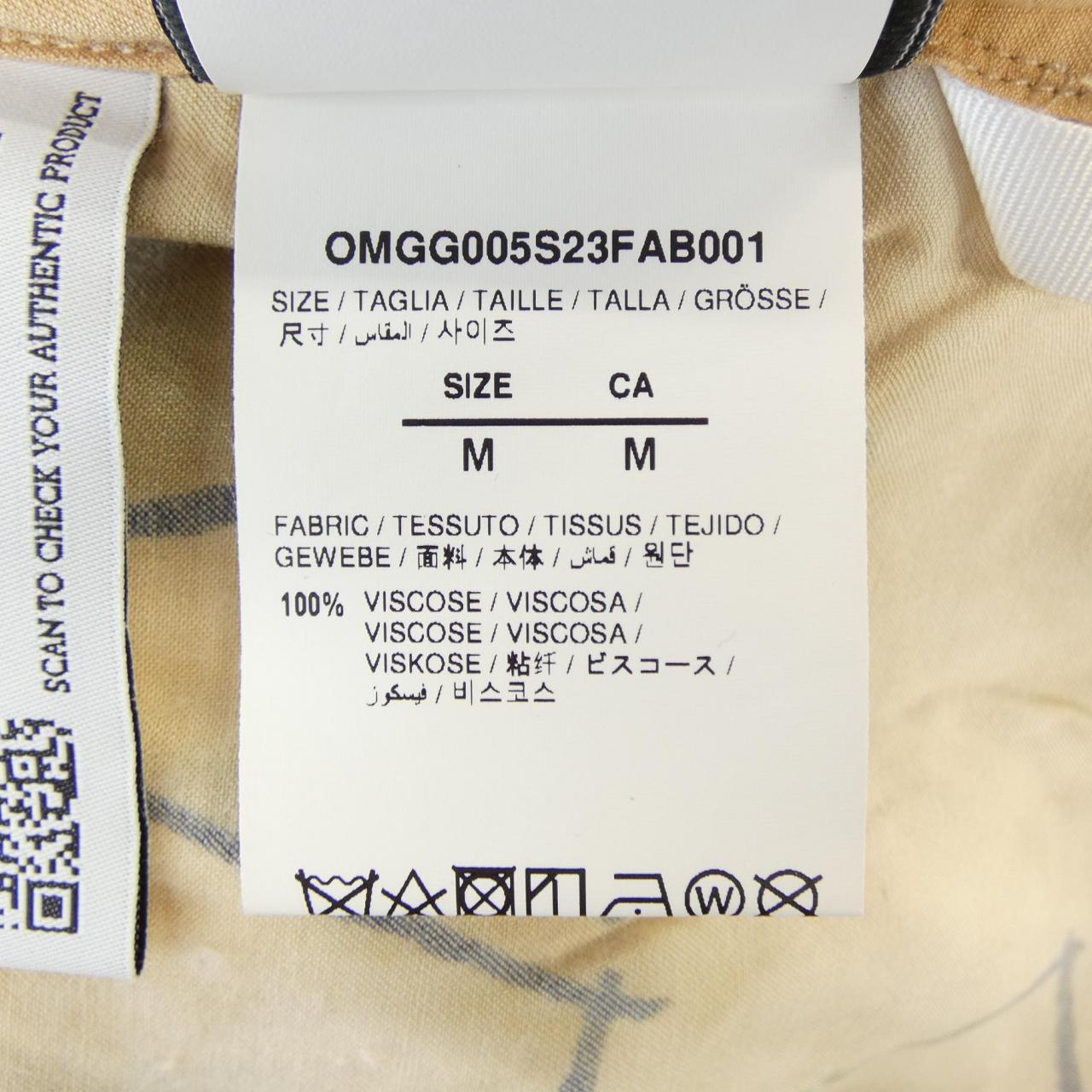 オフホワイト OFF-WHITE OMGG005S23FAB001 S／Sシャツ