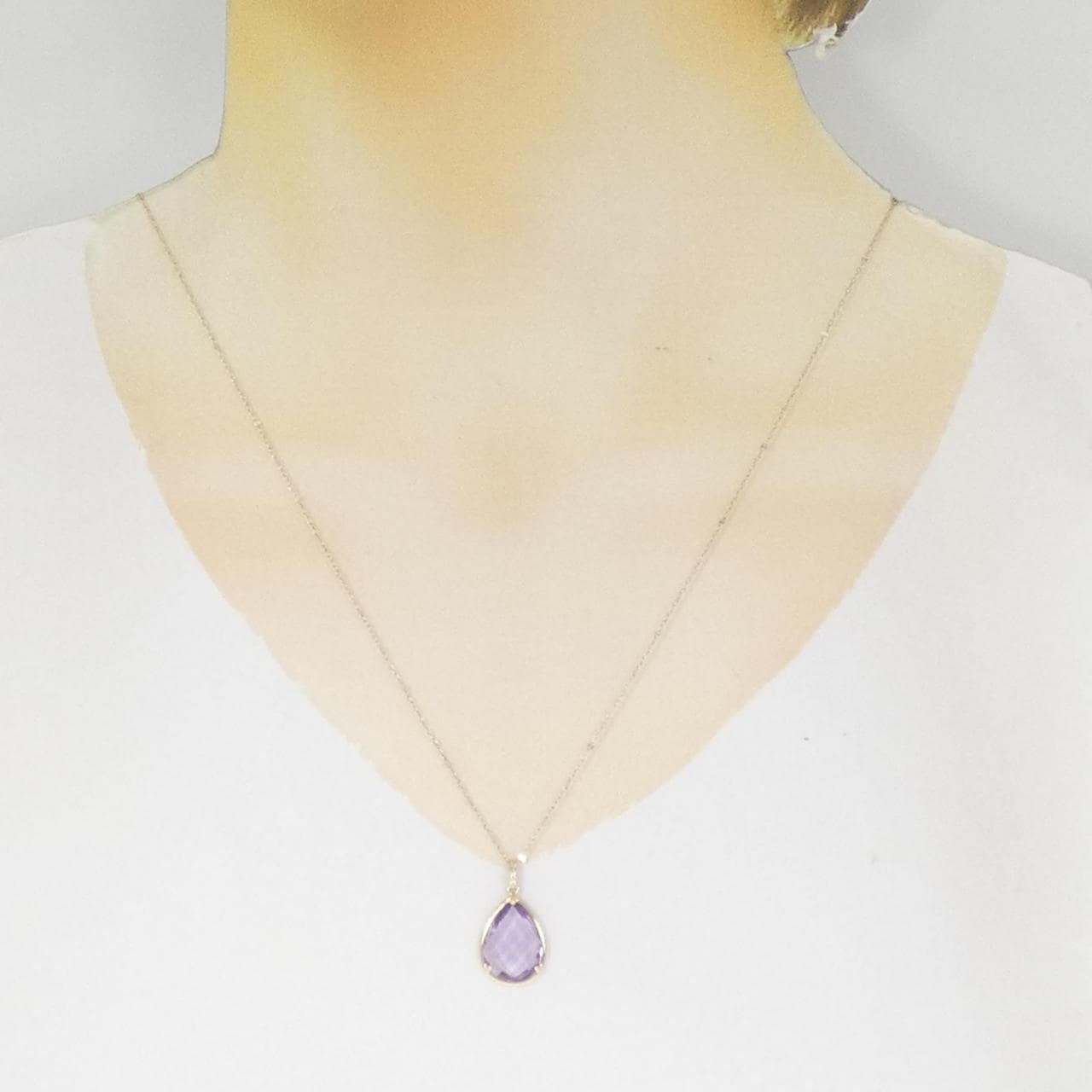 K10YG amethyst necklace