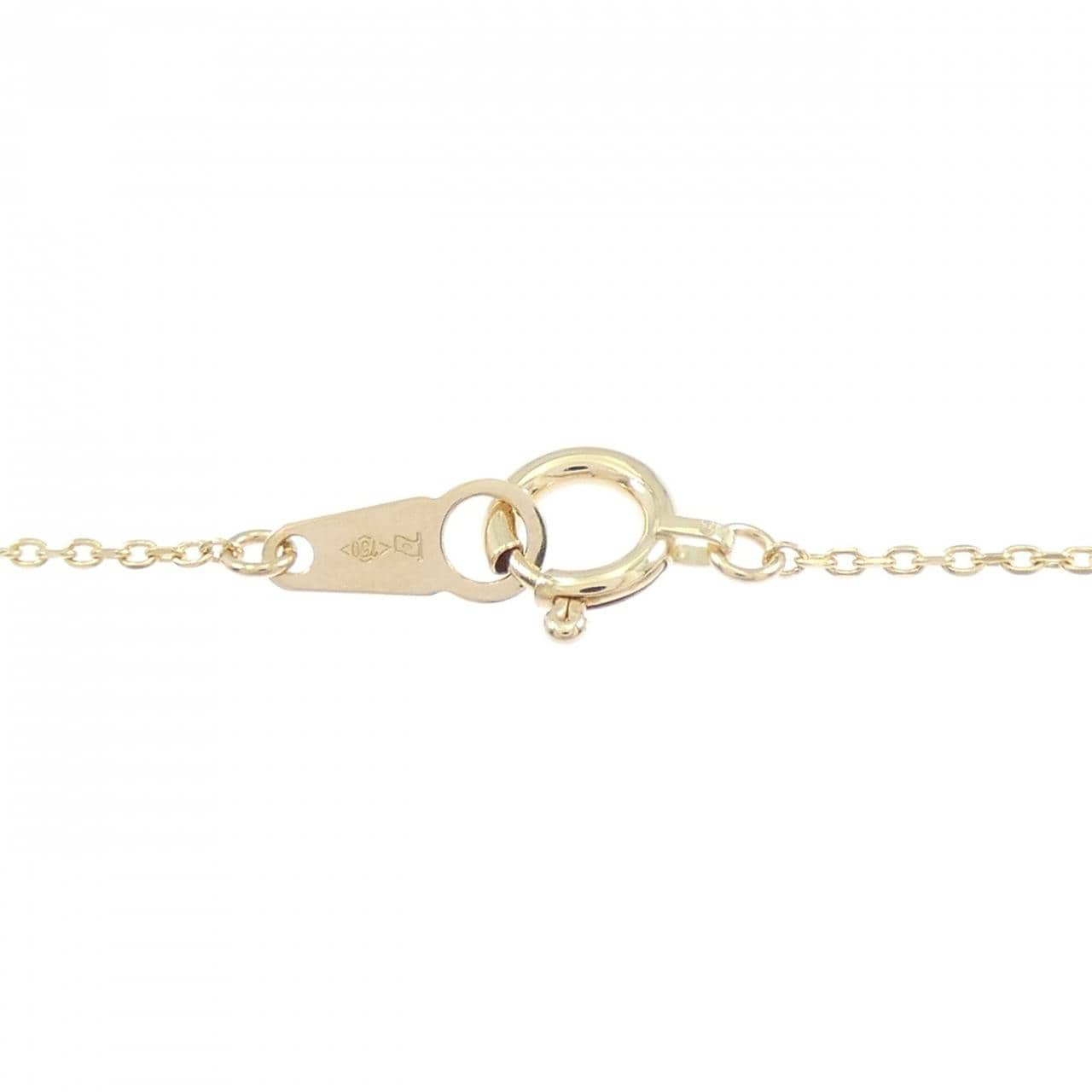 18K Yellow Gold Ruby Necklace 0.25CT