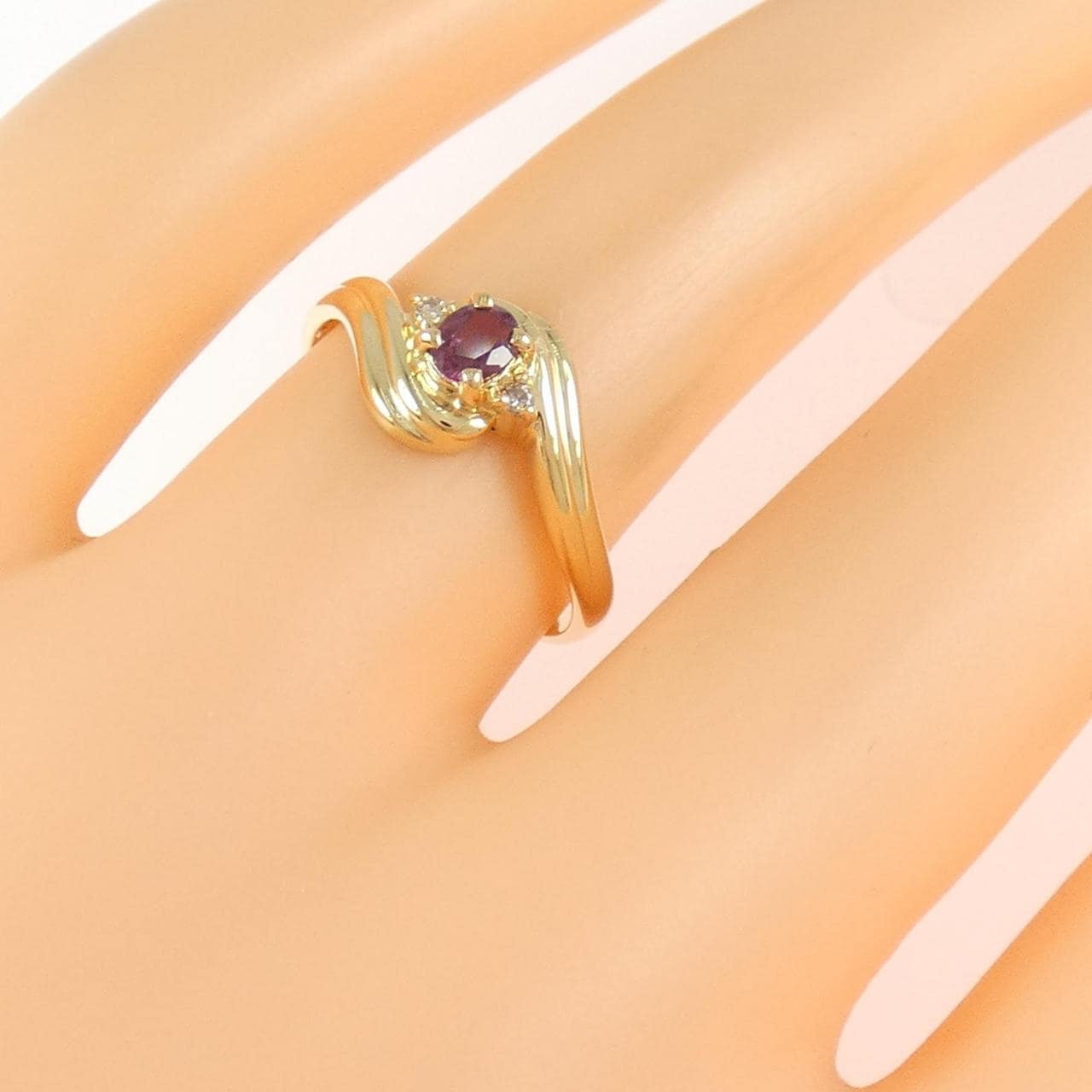 K18YG红宝石戒指