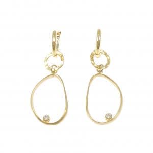 750YG/K18YG 2WAY ダイヤモンド ピアス 0.074CT
