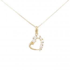 K18YG ハート ダイヤモンド ネックレス 0.41CT