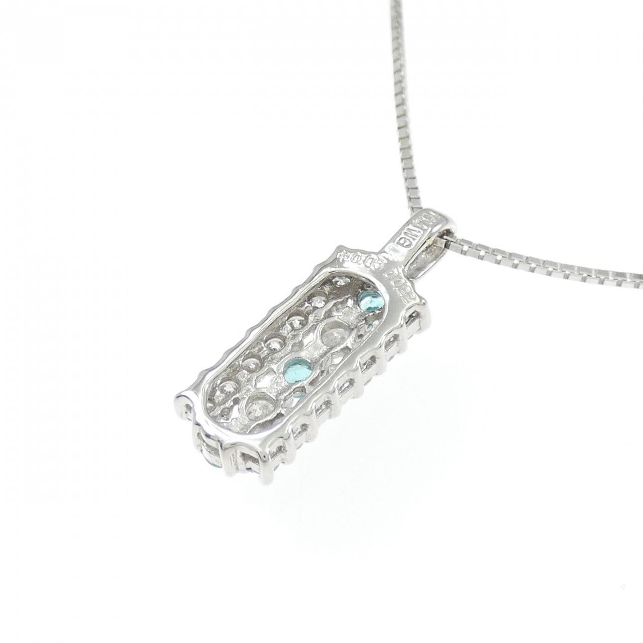 K14WG/K18WG パライバトルマリン ネックレス 0.06CT