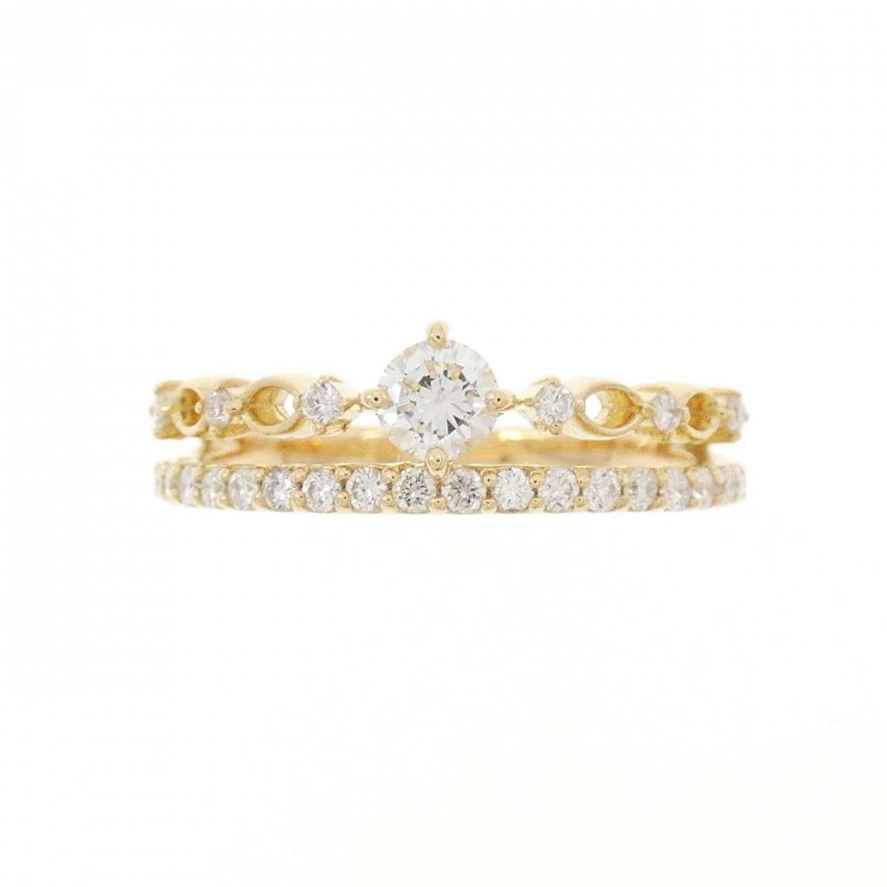 【リメイク】K18YG ダイヤモンド リング 0.40CT