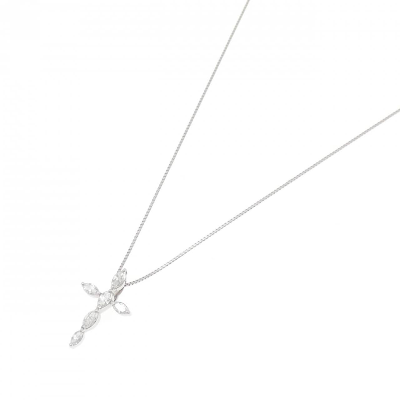 PT900/PT850 クロス ダイヤモンド ネックレス 0.422CT