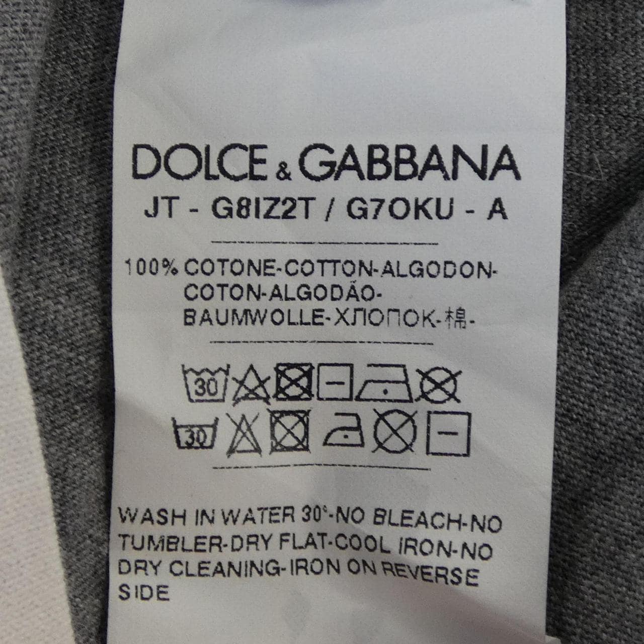 ドルチェアンドガッバーナ DOLCE&GABBANA G8IZ2T G7OKU Tシャツ