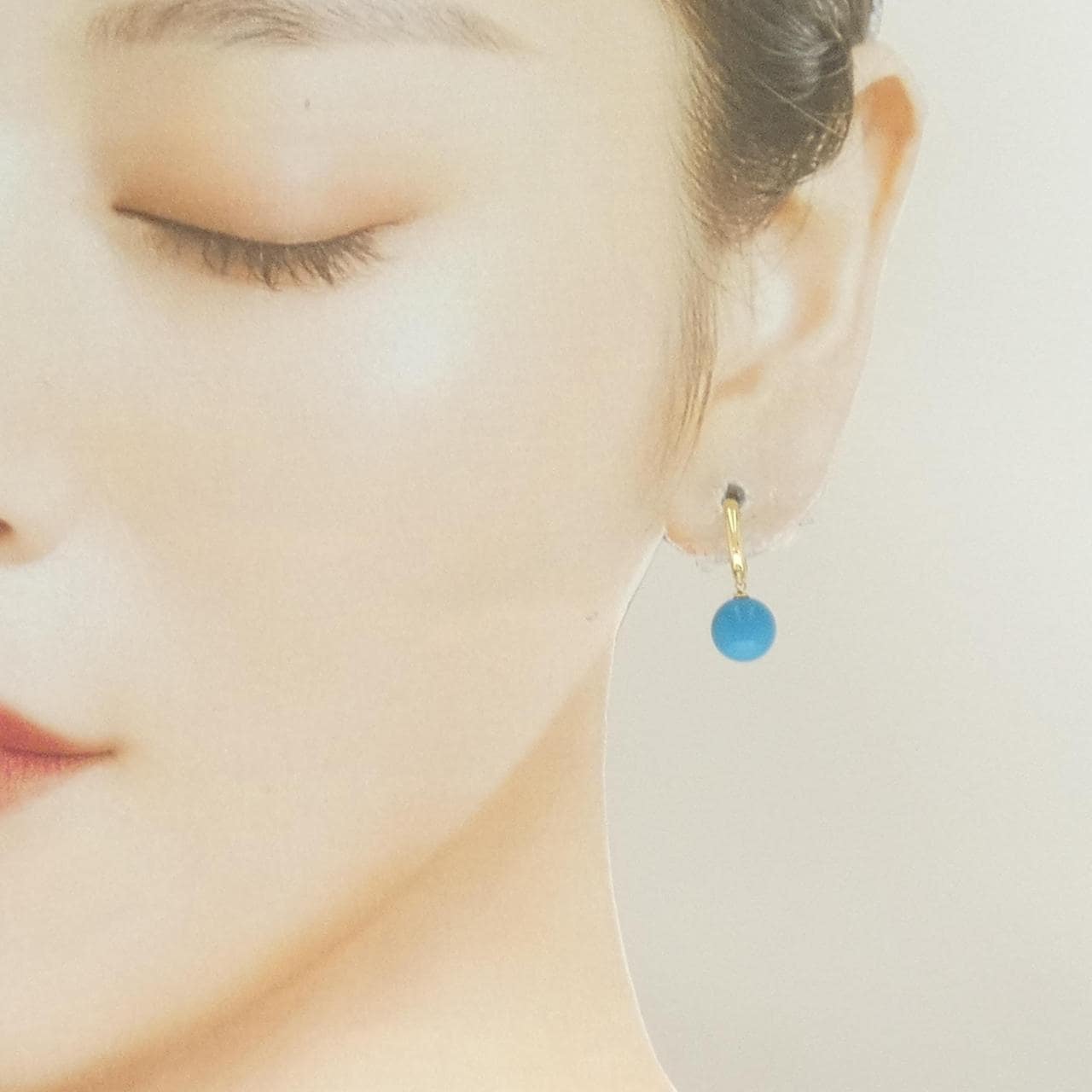 K18YG 樹脂 ピアス