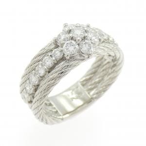 PT900 フラワー ダイヤモンド リング 0.77CT