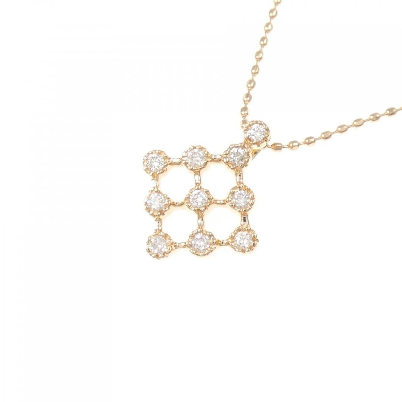 K18PG ダイヤモンド ネックレス 0.10CT