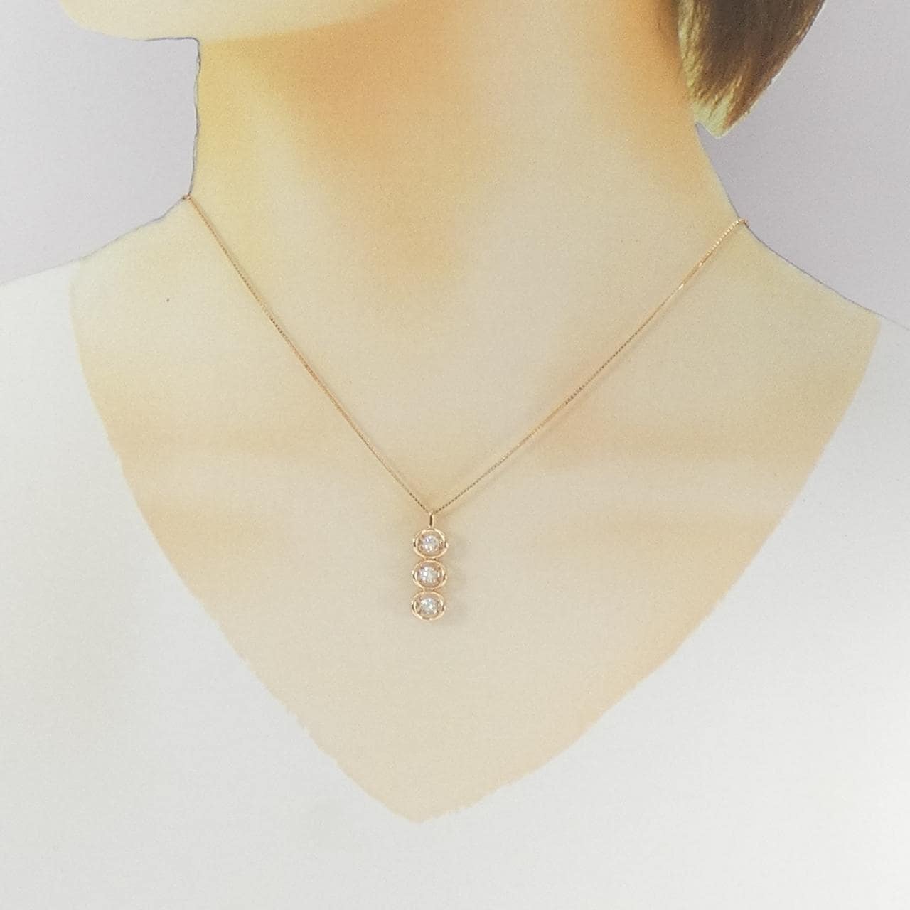 K18PG ダイヤモンド ネックレス 0.50CT