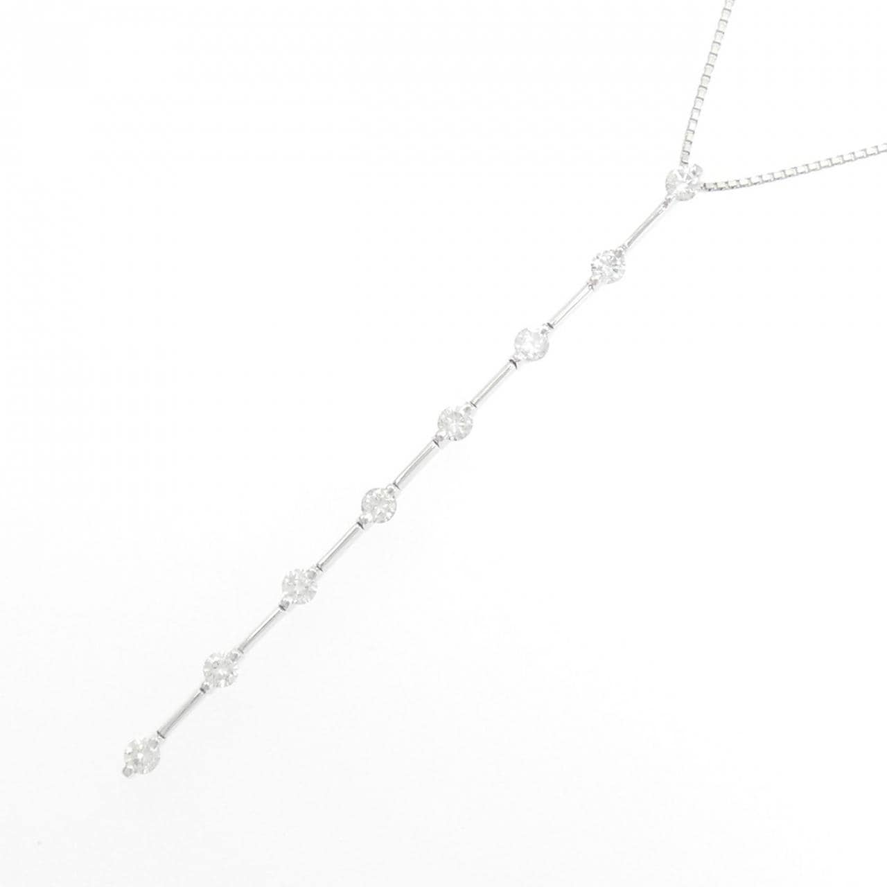 K18WG ダイヤモンド ネックレス 1.00CT