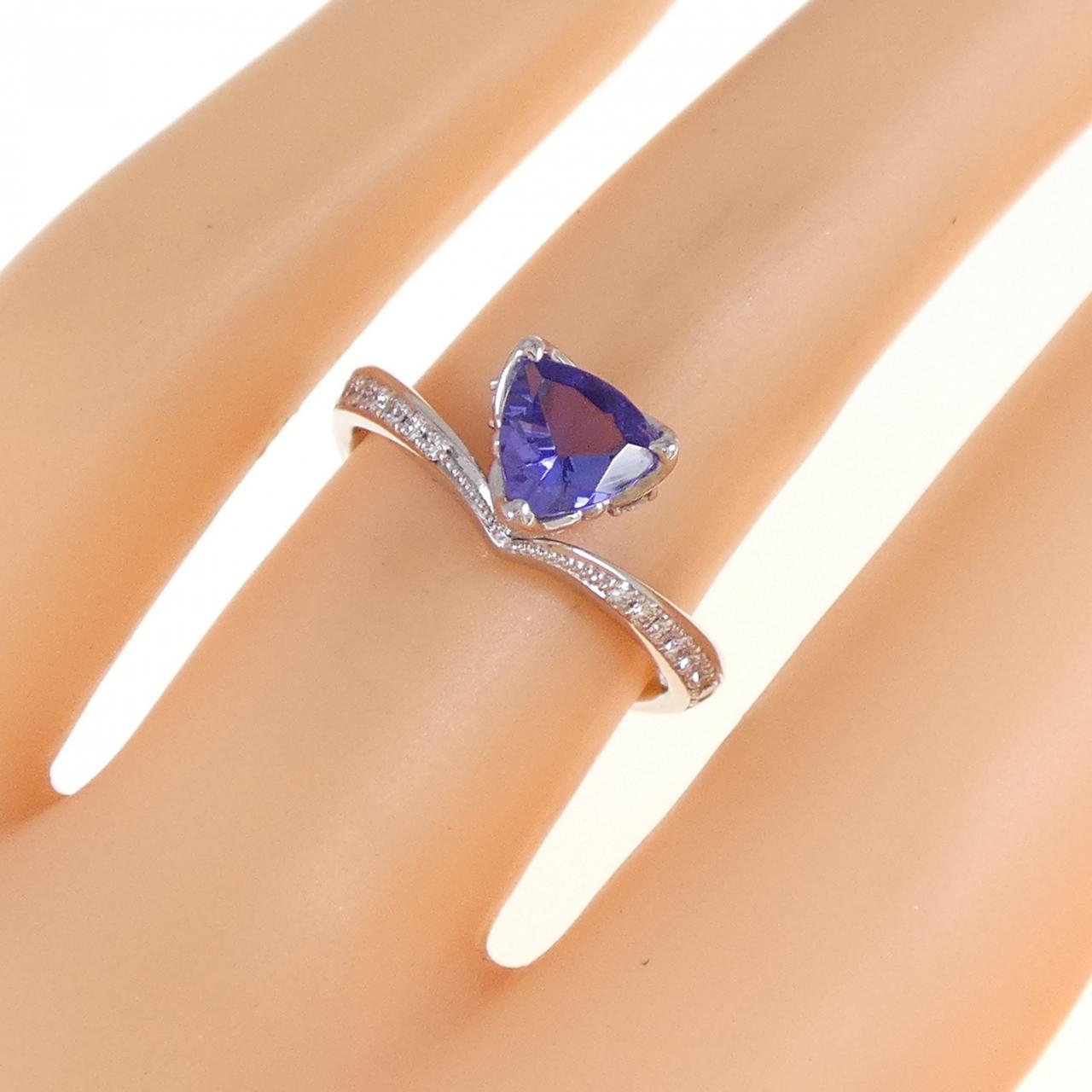 K18WG タンザナイト リング 0.68CT