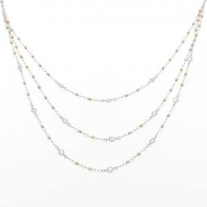 K18スリーカラー ダイヤモンド ネックレス 1.50CT
