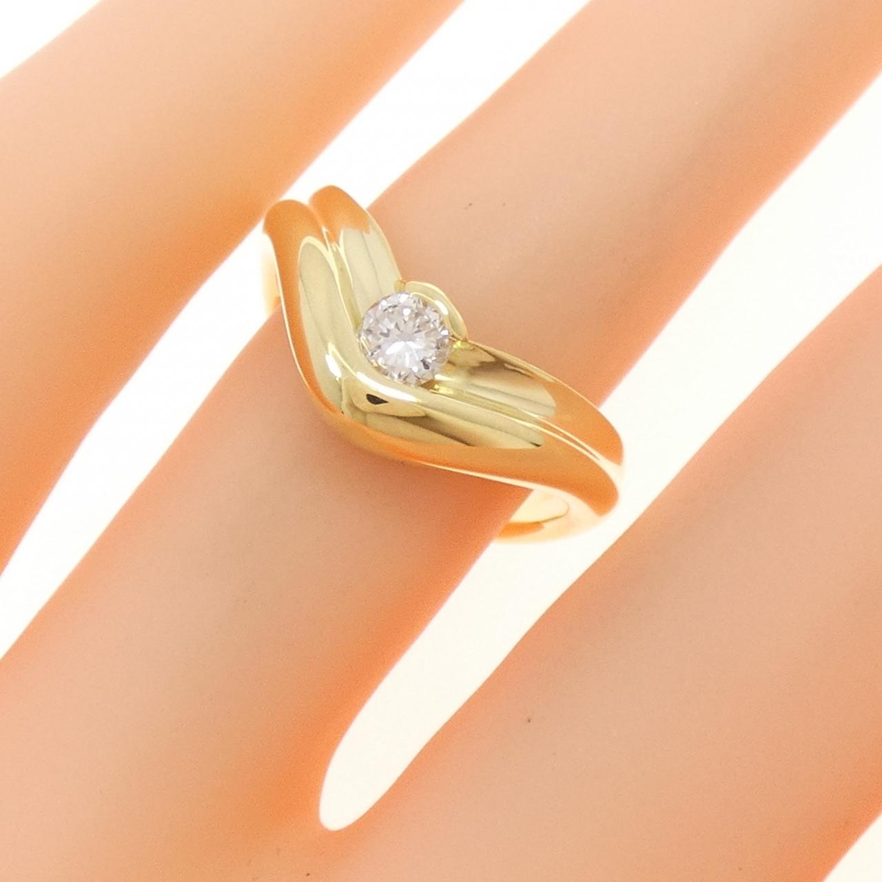K18YG ダイヤモンド リング 0.21CT