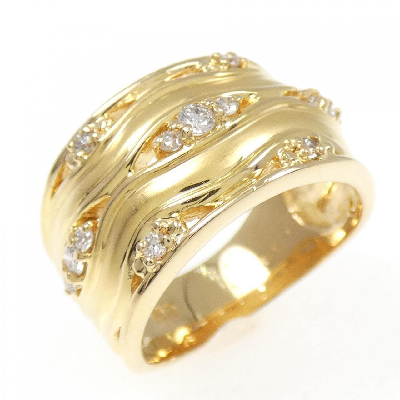 K18YG ダイヤモンド リング 0.30CT