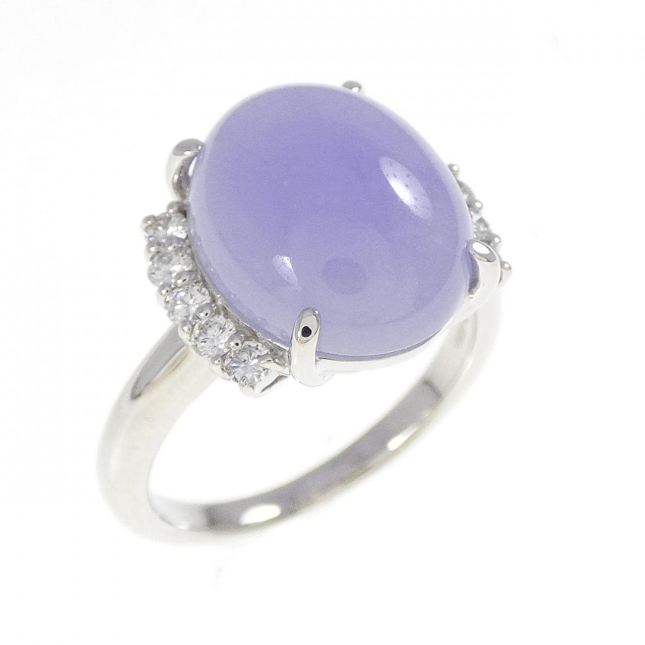 PT900 ラベンダーヒスイ リング 7.07CT