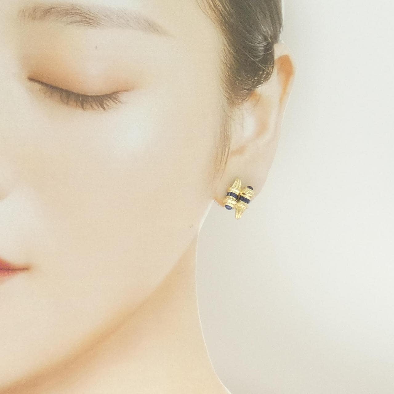 K18YG サファイヤ ピアス