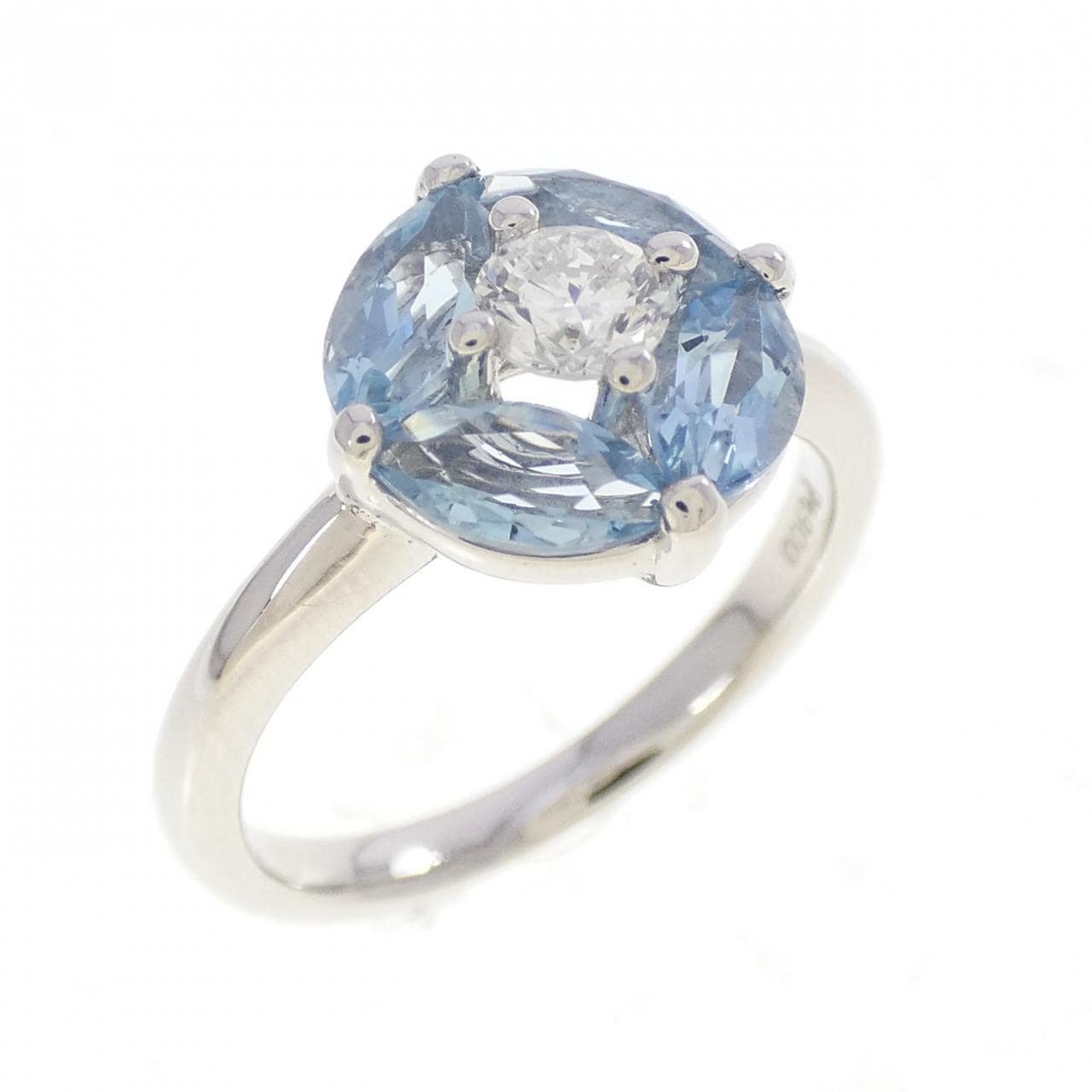 PT900 アクアマリン リング 0.88CT