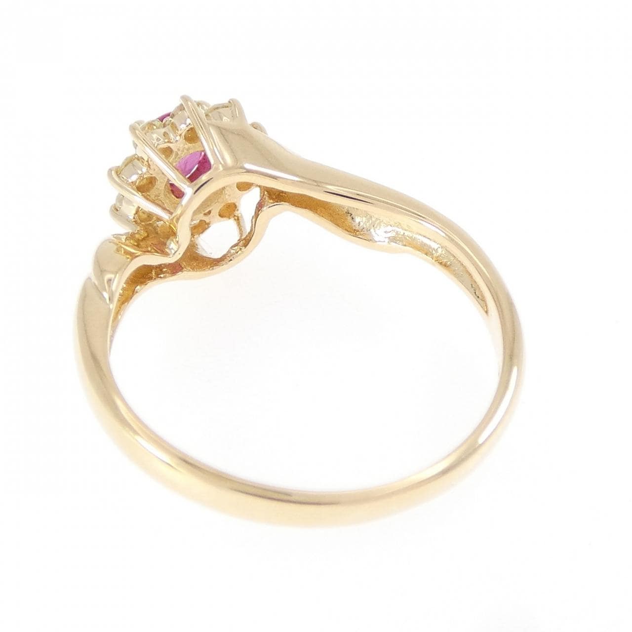 K18YG ルビー リング 0.21CT