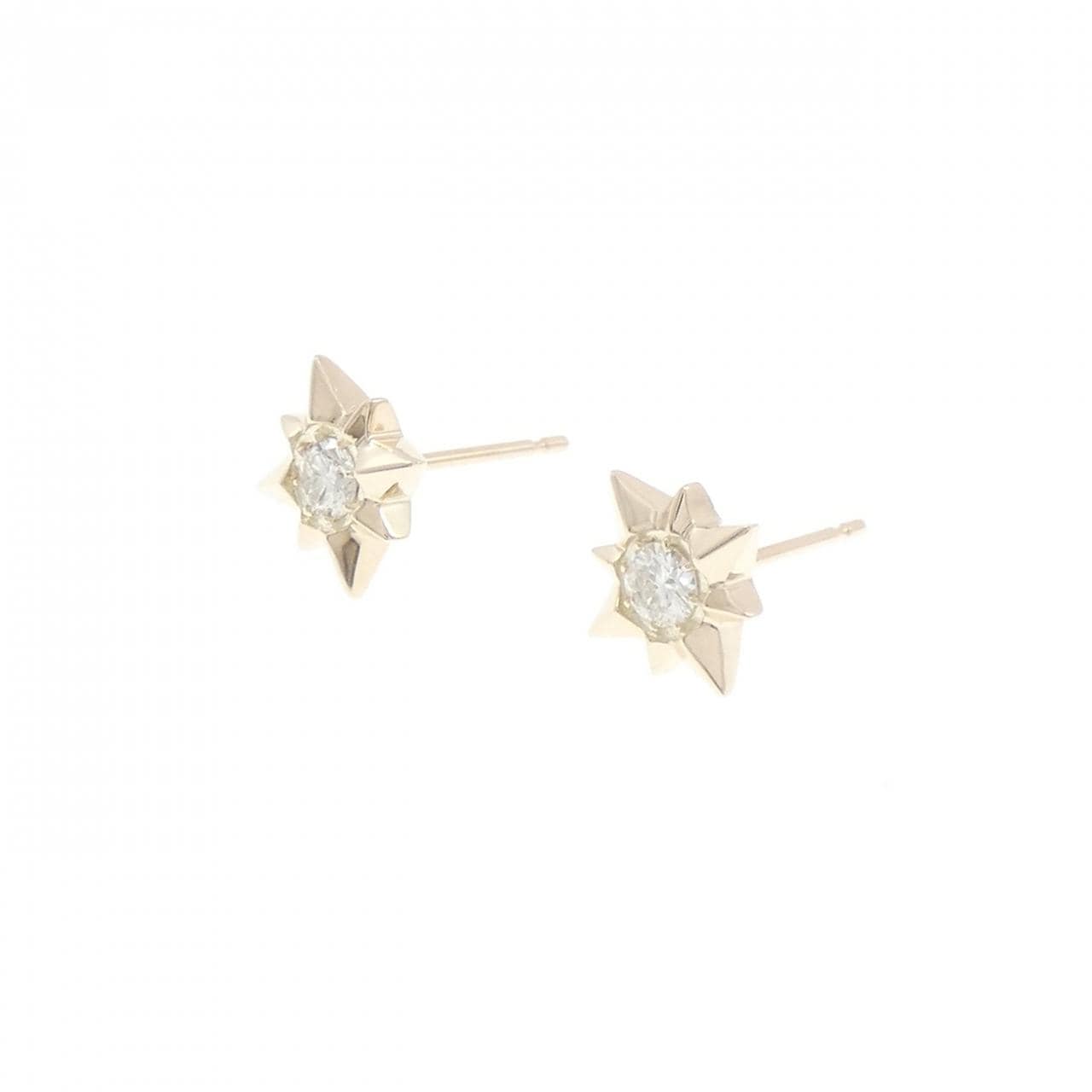 【リメイク】K10YG ダイヤモンド ピアス 0.14CT