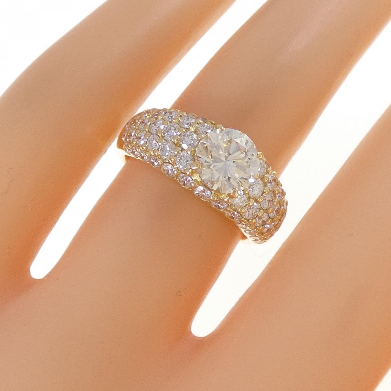 K18YG ダイヤモンド リング 1.007CT VLY VS2 Good