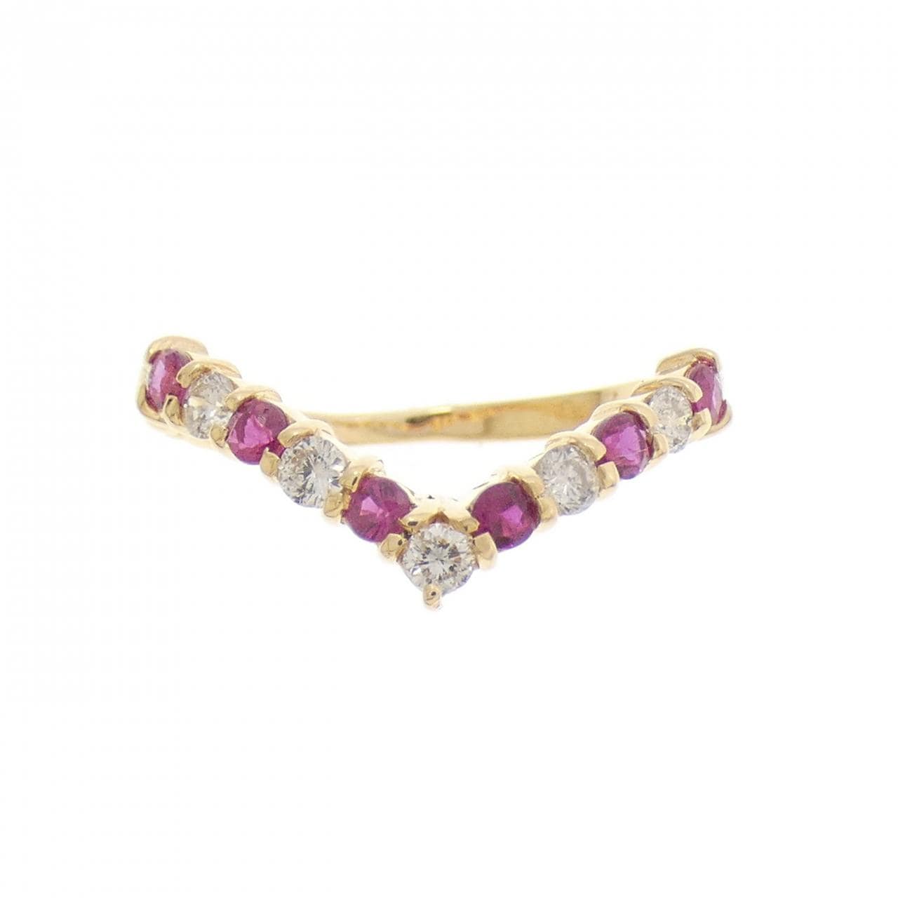 K18YG ルビー リング 0.20CT