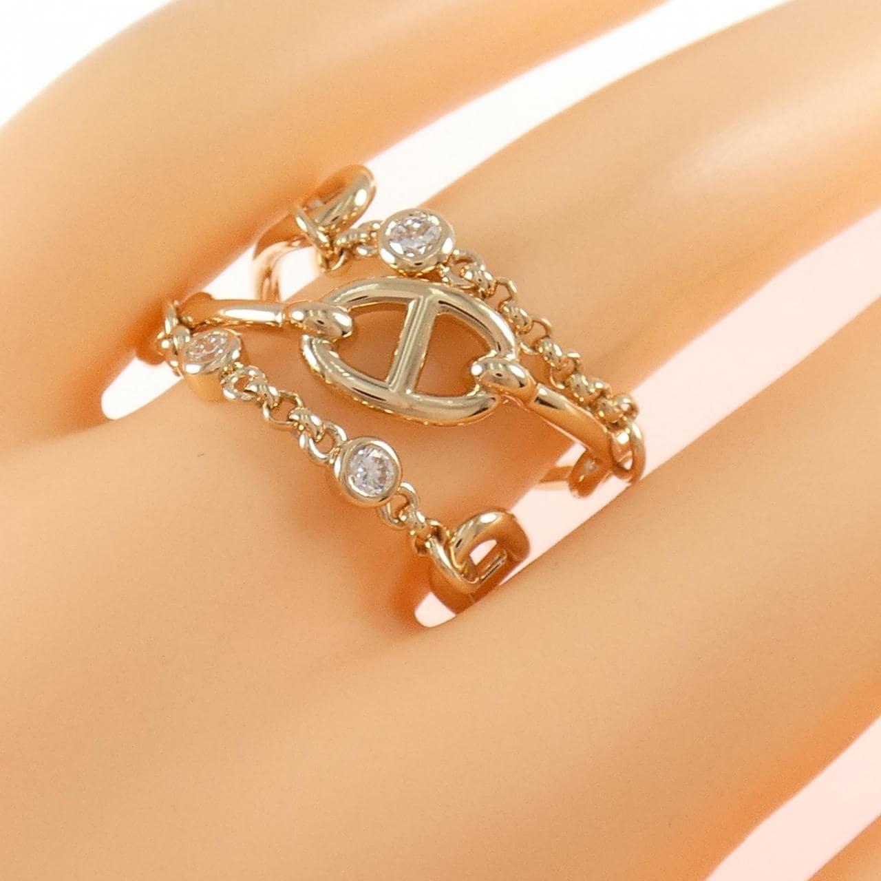 エルメス シェーヌダンクル カオス リング 0.1CT