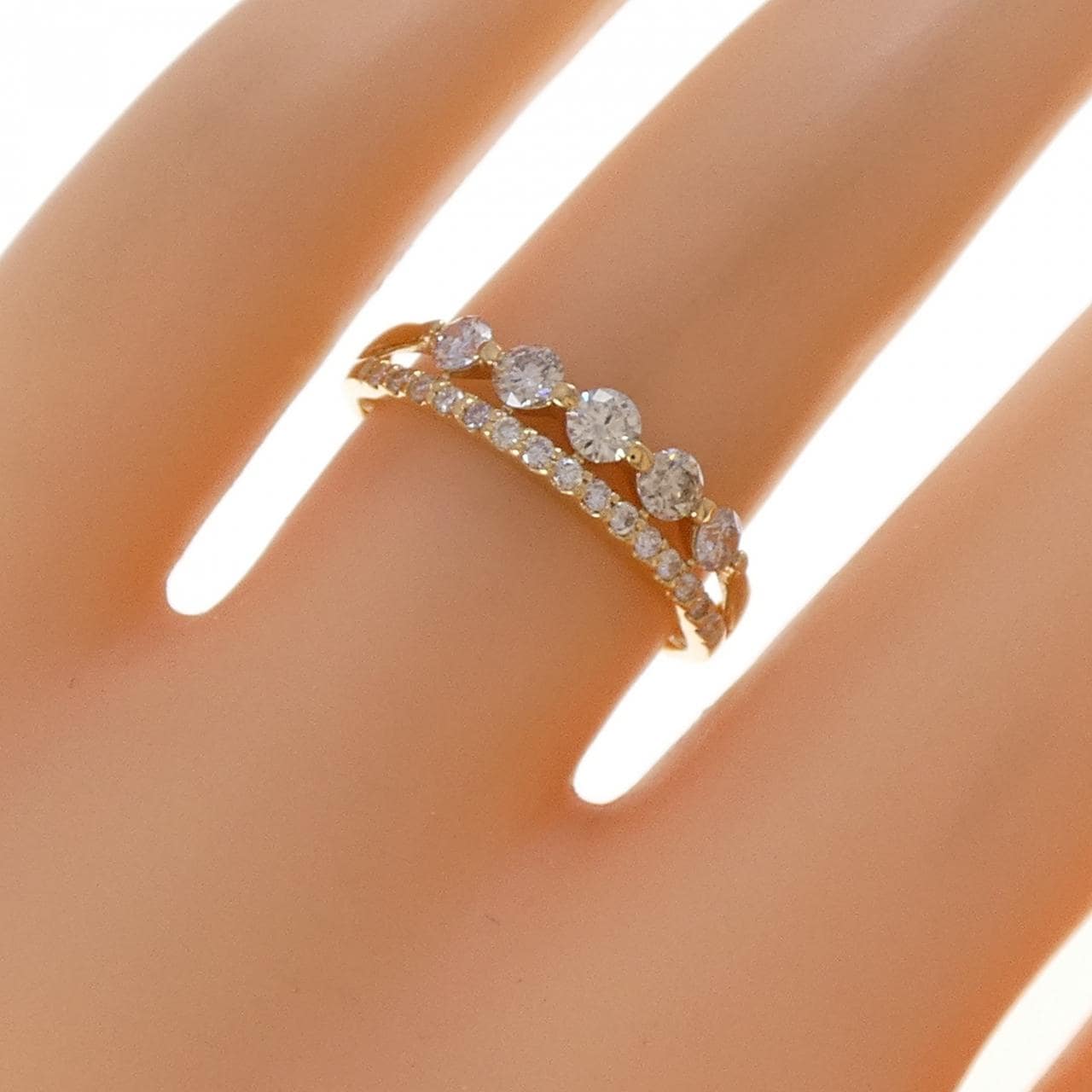 K18YG ダイヤモンド リング 0.50CT