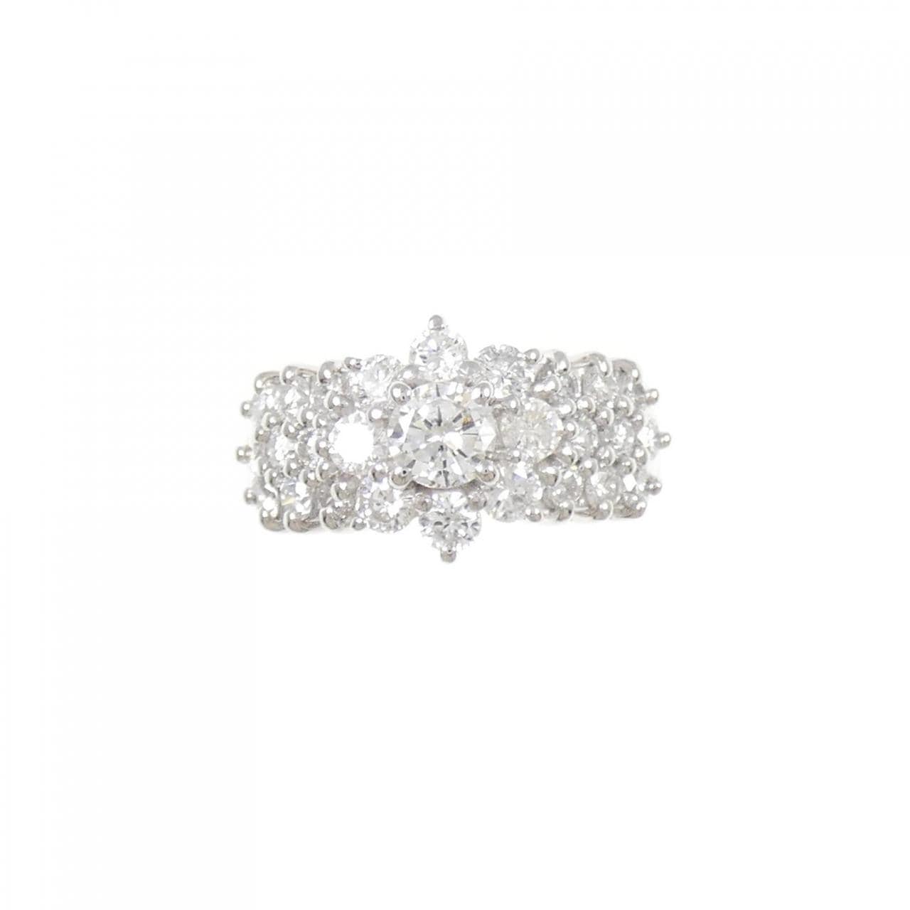 PT900 フラワー ダイヤモンド リング 1.50CT