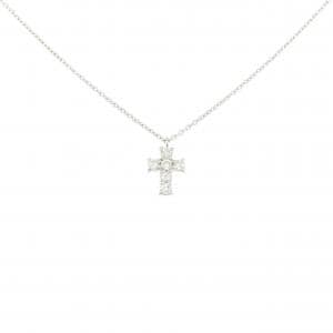 ヴァンドーム クロス ダイヤモンド ネックレス 0.18CT