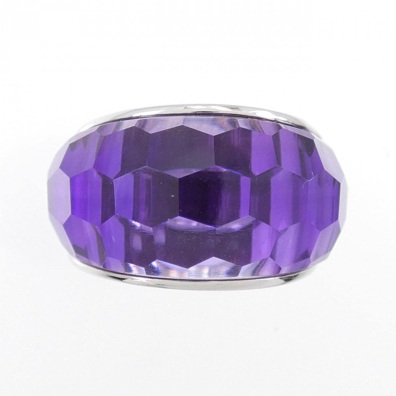 K18WG amethyst ring