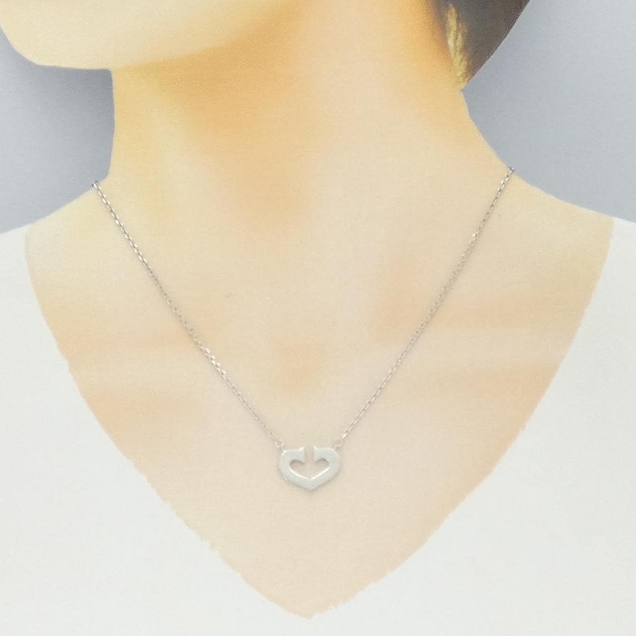 カルティエ Cハート ネックレス