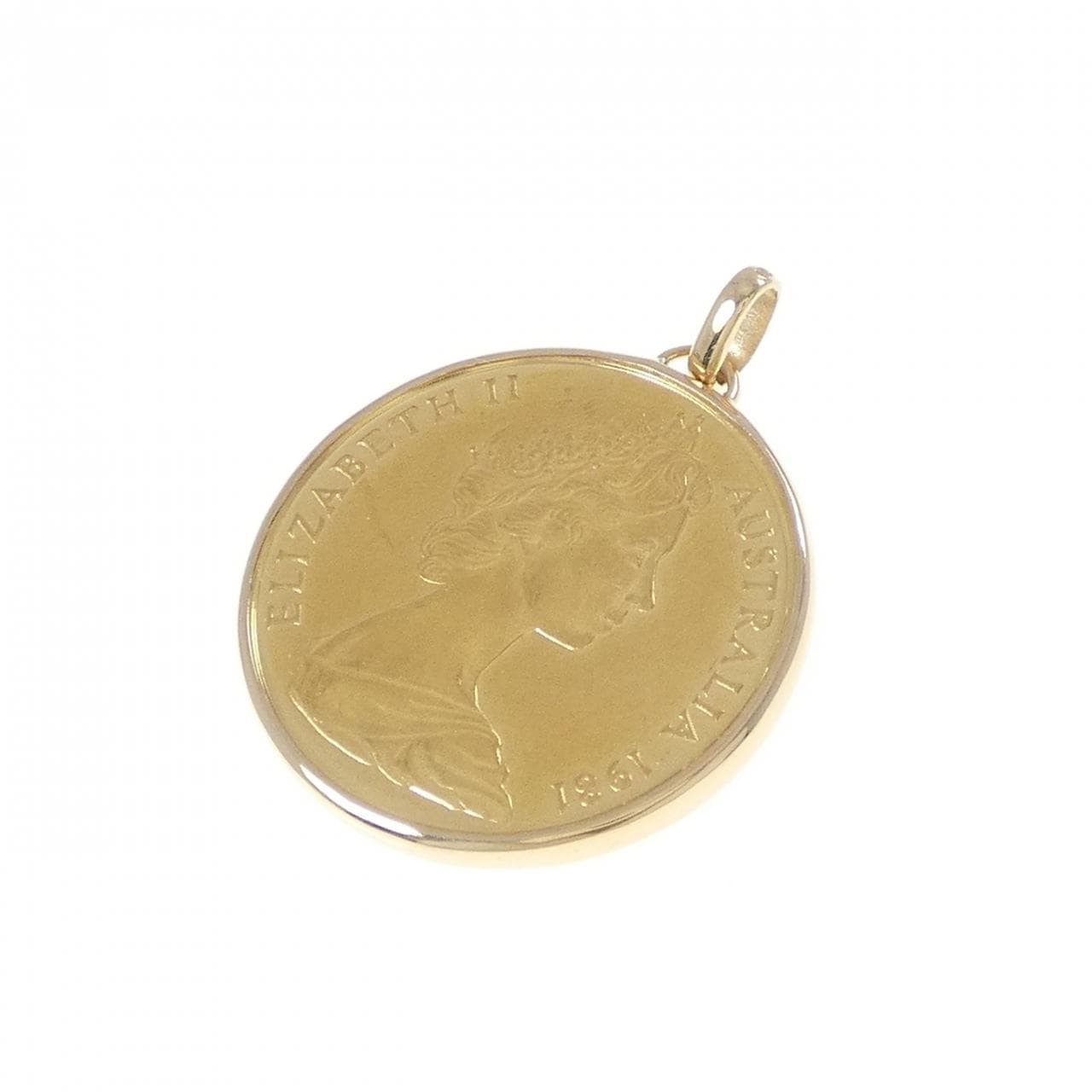 K18YG(枠) コイン ペンダント
