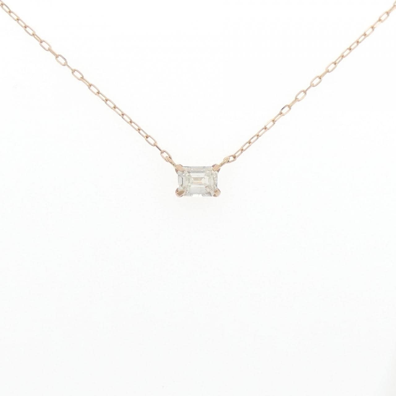 [BRAND NEW] K18PG Diamond necklace 0.186CT