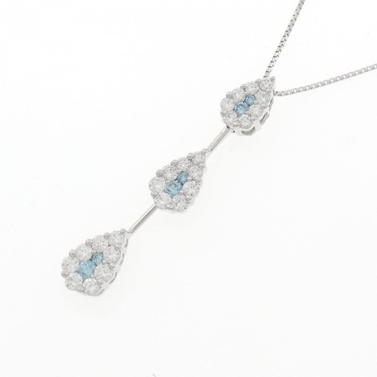 K18WG ダイヤモンド ネックレス 1.00CT