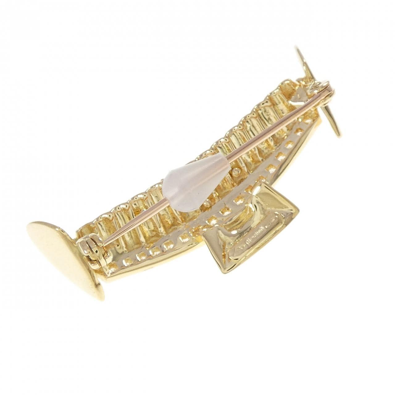 750YG ダイヤモンド ブローチ