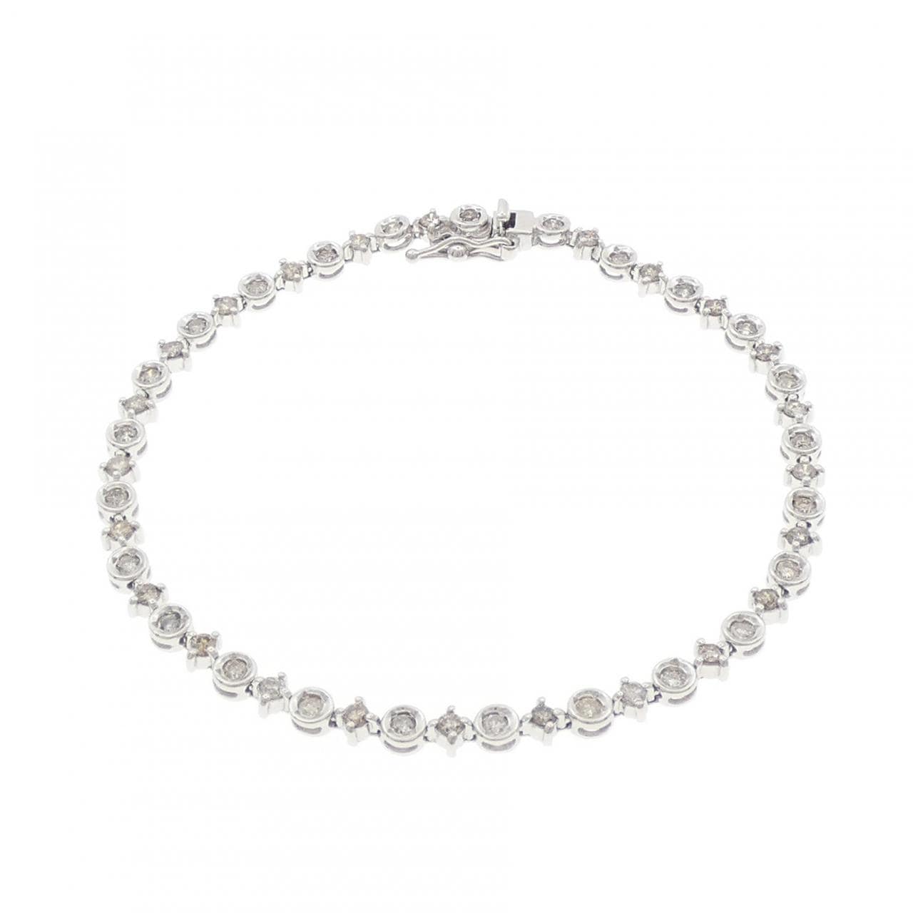 K18WG ダイヤモンド ブレスレット 1.50CT
