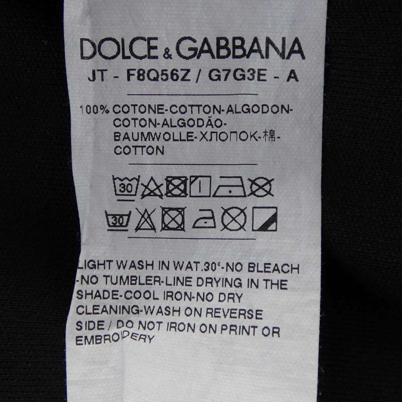 ドルチェアンドガッバーナ DOLCE&GABBANA F8Q56Z/G7G3E Tシャツ