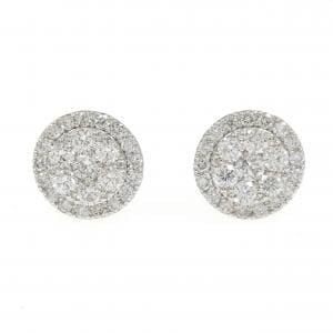 PT900 パヴェ ダイヤモンド ピアス 1.00CT