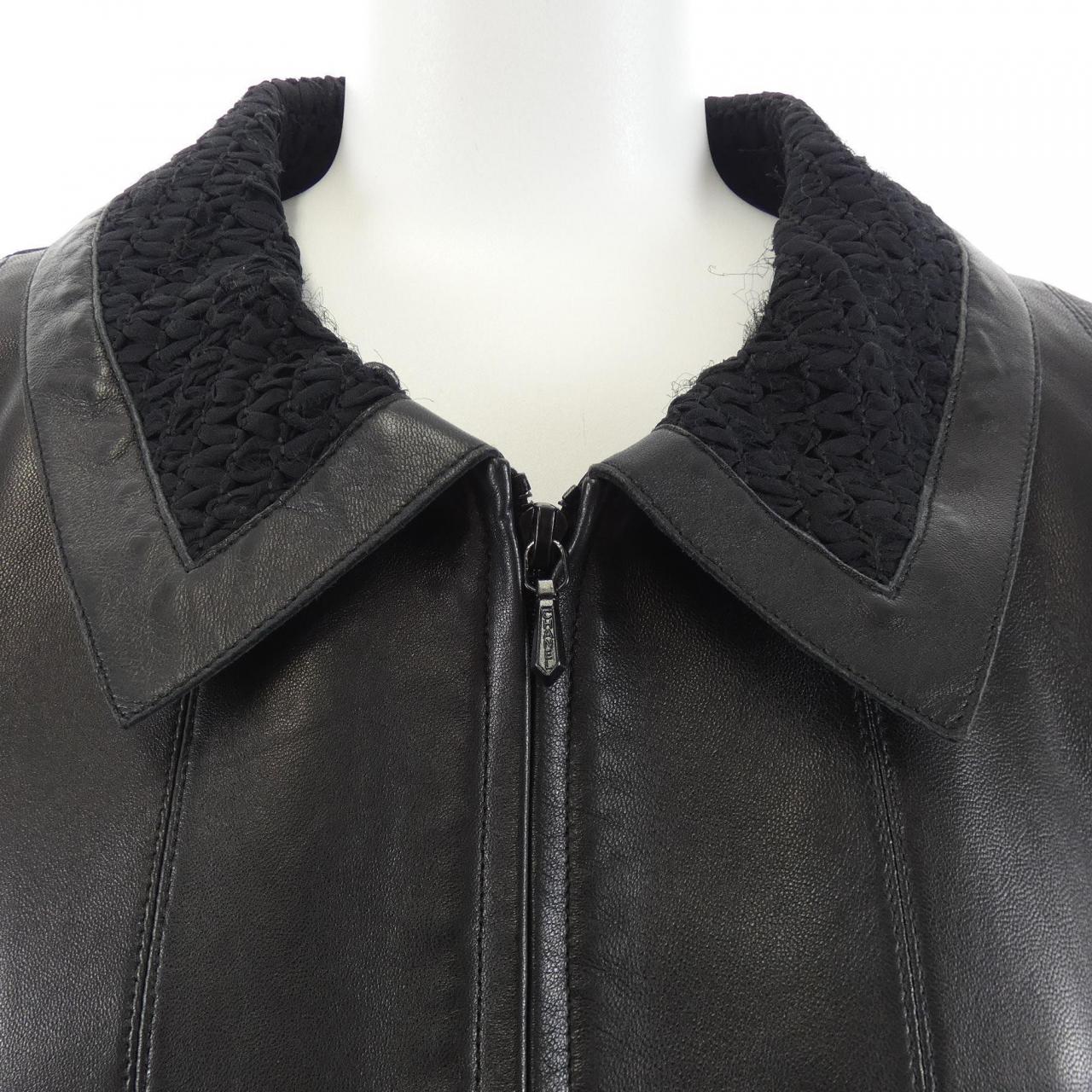 【ヴィンテージ】シャネル CHANEL P23963W03366 04A レザージャケット