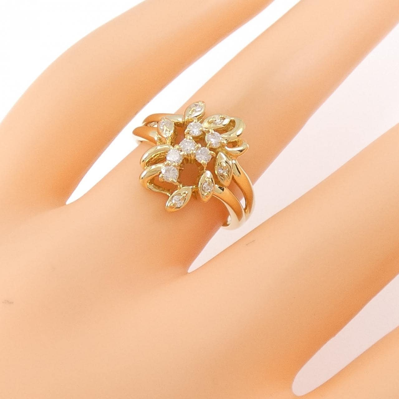 K18YG ダイヤモンド リング 0.24CT
