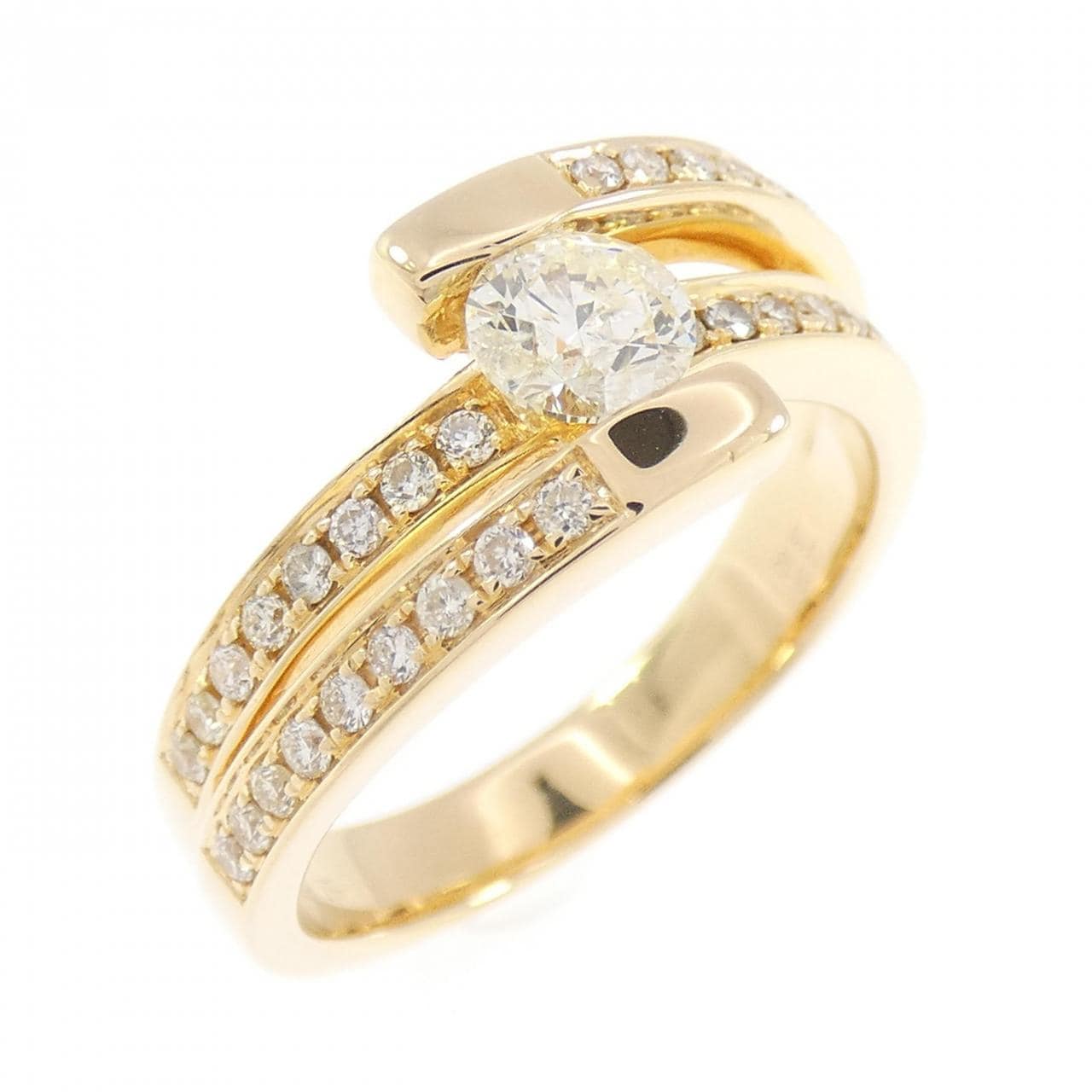 K18YG ダイヤモンド リング 0.37CT