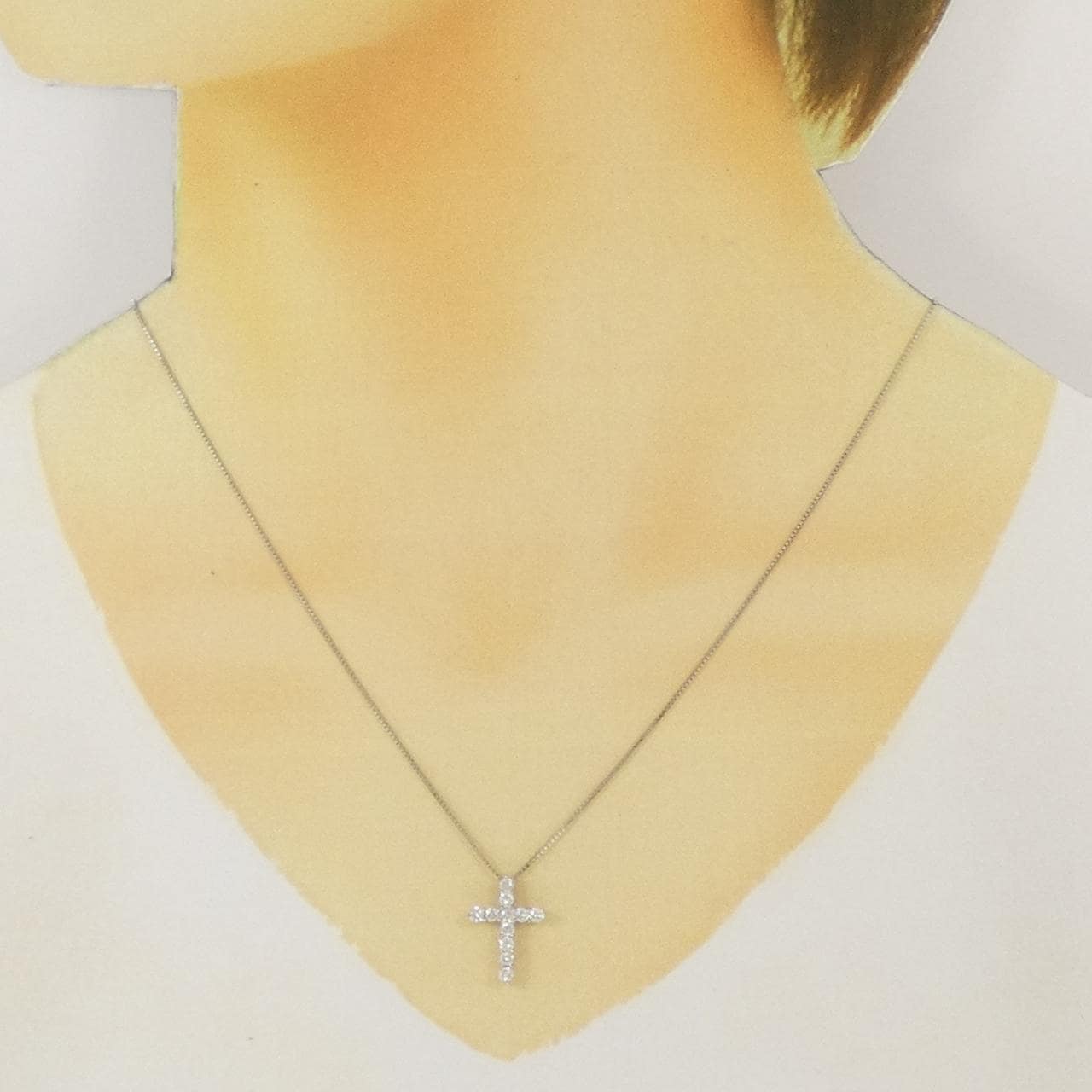 PT900/PT850 クロス ダイヤモンド ネックレス 0.50CT
