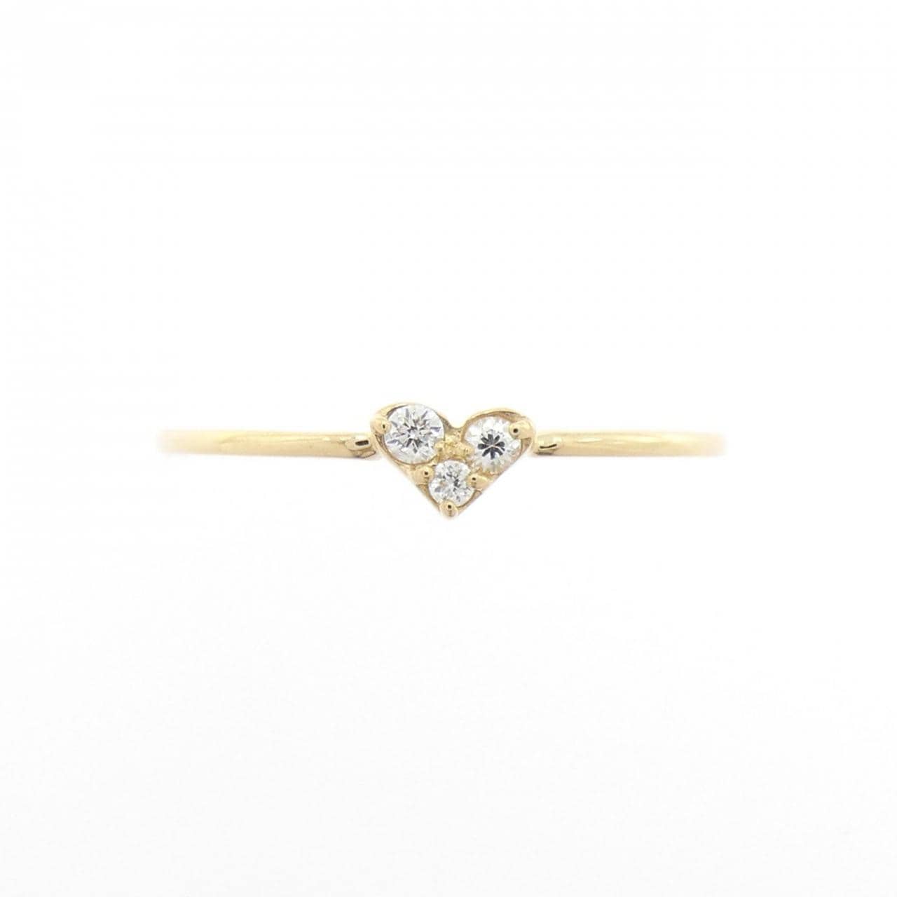 【リメイク】K18YG ハート ダイヤモンド リング 0.05CT