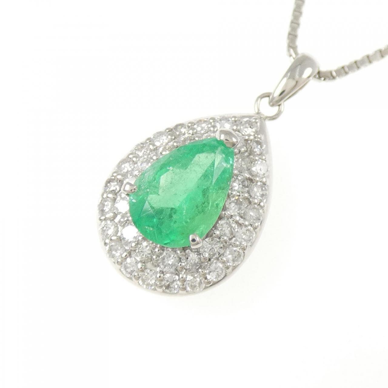 PT900/PT850 エメラルド ネックレス 1.47CT